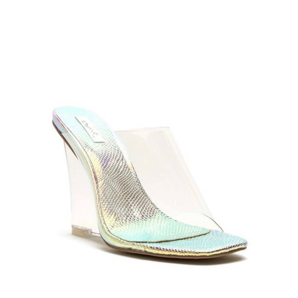 Clear Wedge Sandal - Picture 1 of 5